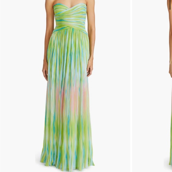 SOLD OUT Electric Stripe ML Monique Lhuillier Gown - Picture 1 of 3